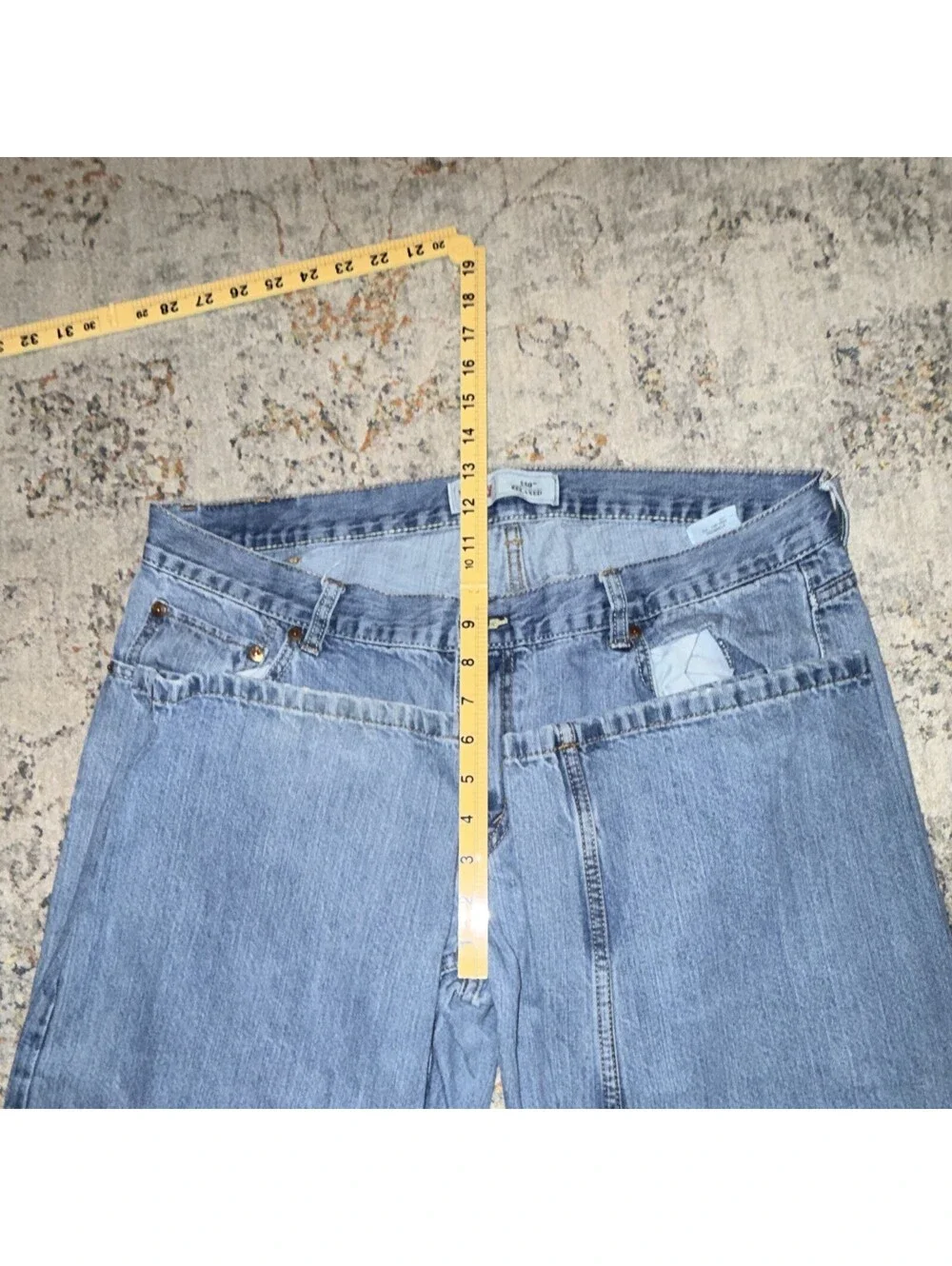 Levi’s 550 18 Husky Blue Light Wash Relaxed Straight Denim Jeans 5-Pocket A244